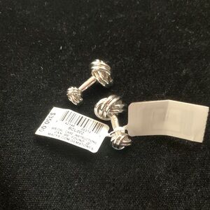 Macy's Twisted Sterling Silver knot Cuff Links